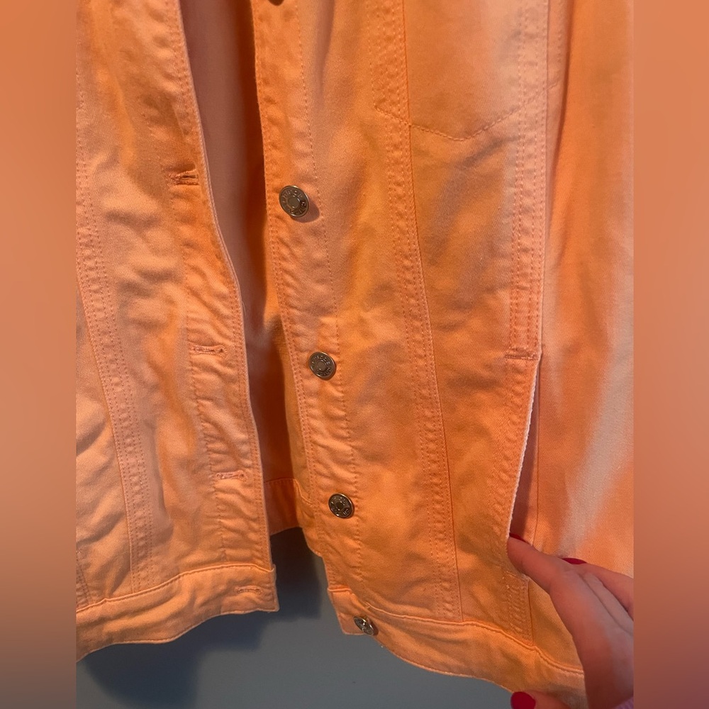 Chico's Vibrant Orange Jean Jacket - Picture 7 of 8